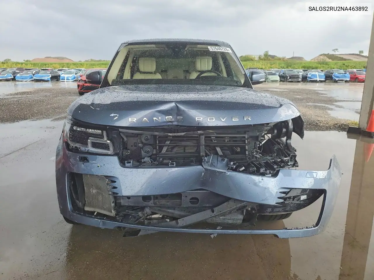 2022 Land Rover Range Rover Hse Westminster Edition VIN: SALGS2RU2NA463892 Lot: 57640726