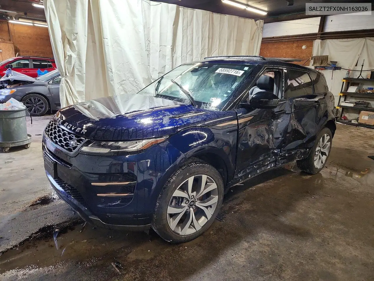 2022 Land Rover Range Rover Evoque R-Dynamic S VIN: SALZT2FX0NH163036 Lot: 58992716