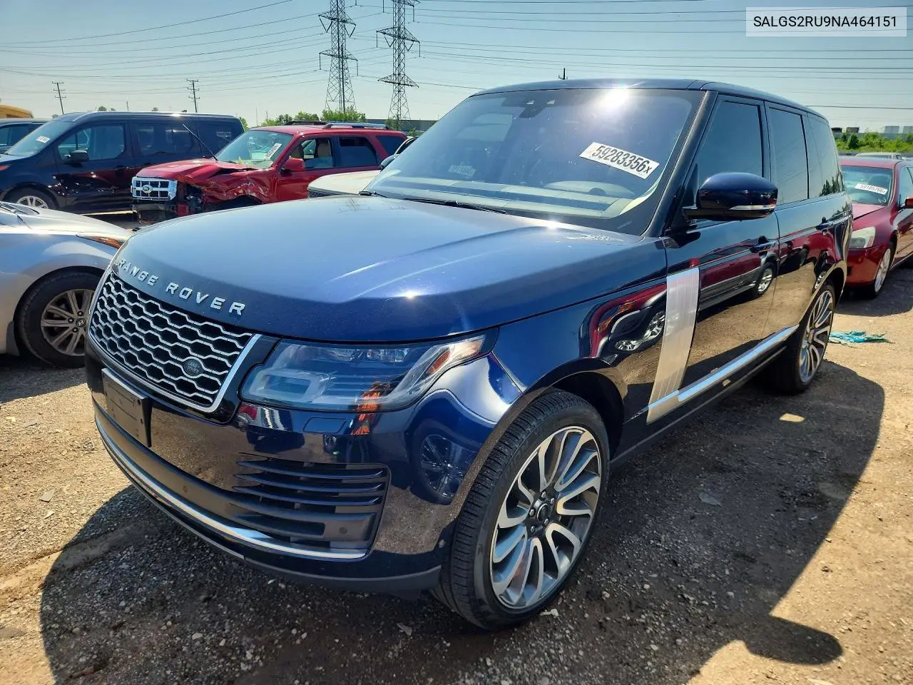 2022 Land Rover Range Rover Hse Westminster Edition VIN: SALGS2RU9NA464151 Lot: 59283356
