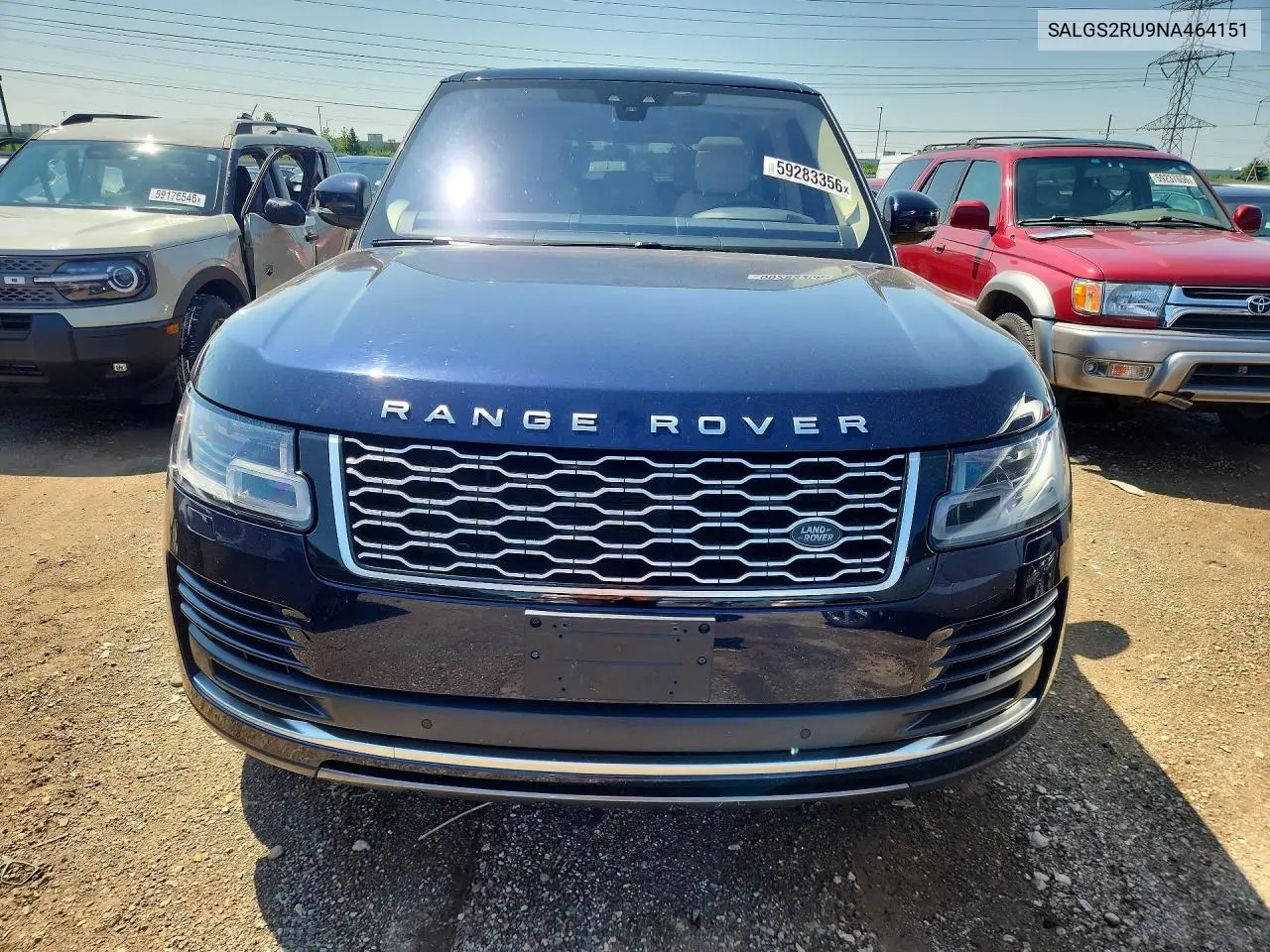 2022 Land Rover Range Rover Hse Westminster Edition VIN: SALGS2RU9NA464151 Lot: 59283356