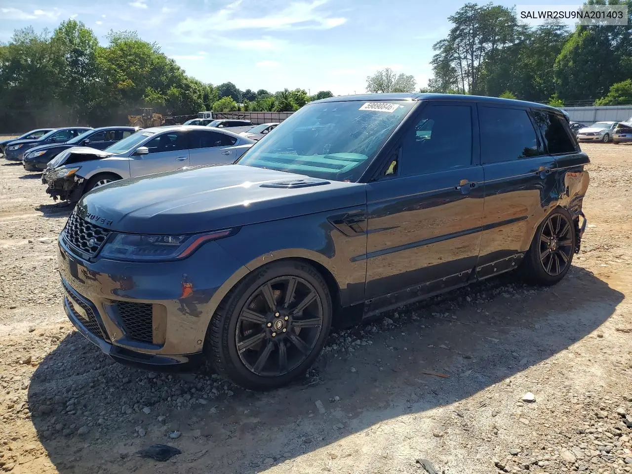 2022 Land Rover Range Rover Sport Hse Silver Edition VIN: SALWR2SU9NA201403 Lot: 59890846
