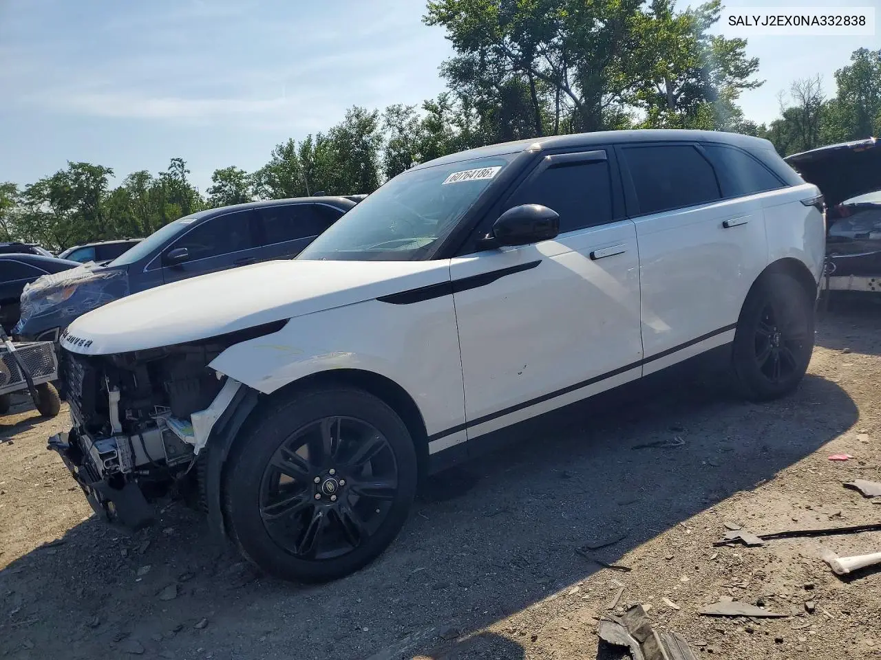 2022 Land Rover Range Rover Velar S VIN: SALYJ2EX0NA332838 Lot: 60764186