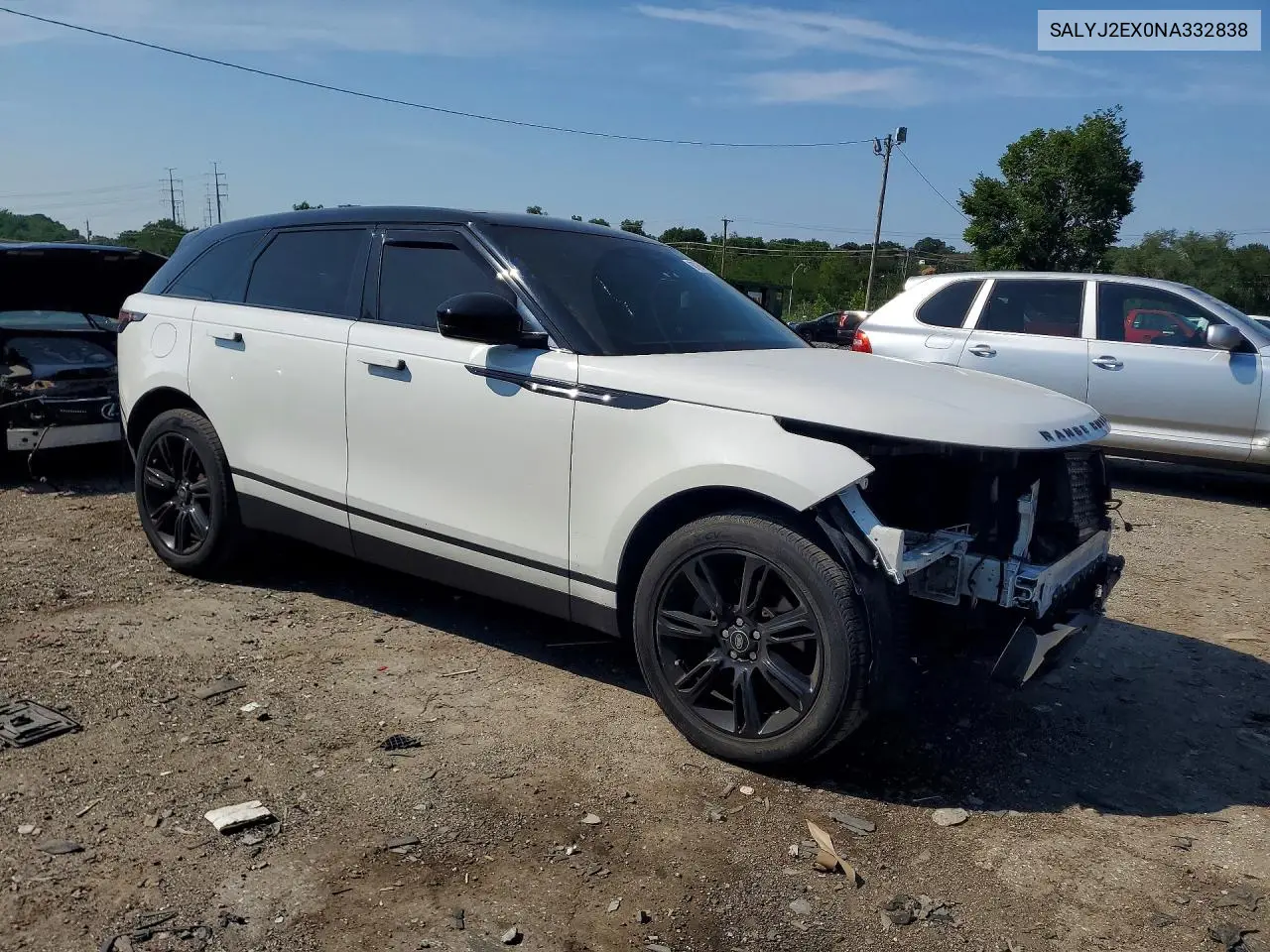 2022 Land Rover Range Rover Velar S VIN: SALYJ2EX0NA332838 Lot: 60764186