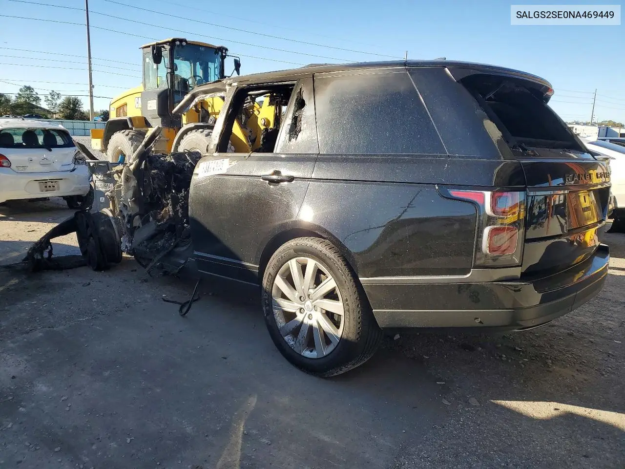 2022 Land Rover Range Rover Westminster Edition VIN: SALGS2SE0NA469449 Lot: 73874105