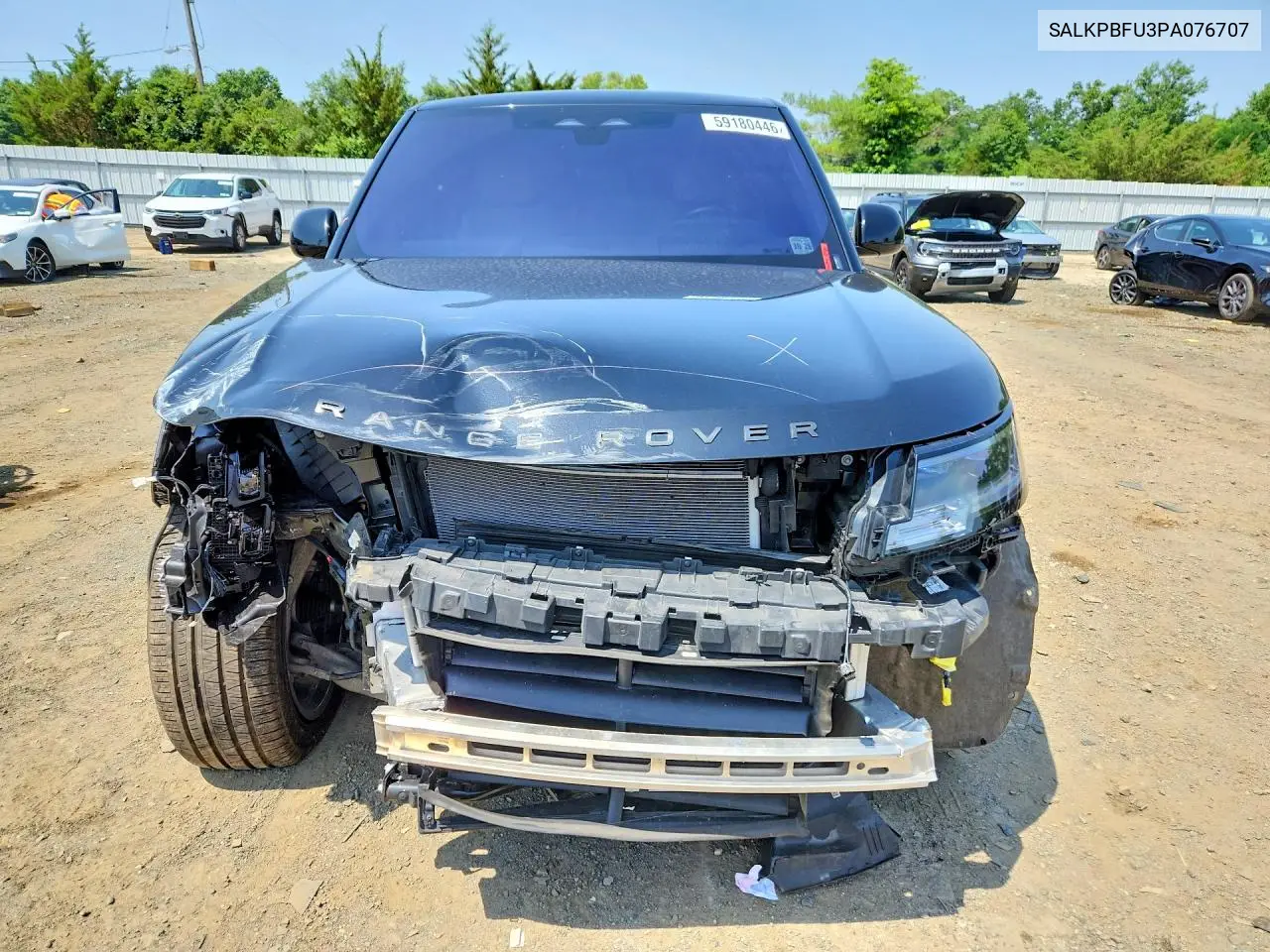 2023 Land Rover Range Rover Se VIN: SALKPBFU3PA076707 Lot: 59180446