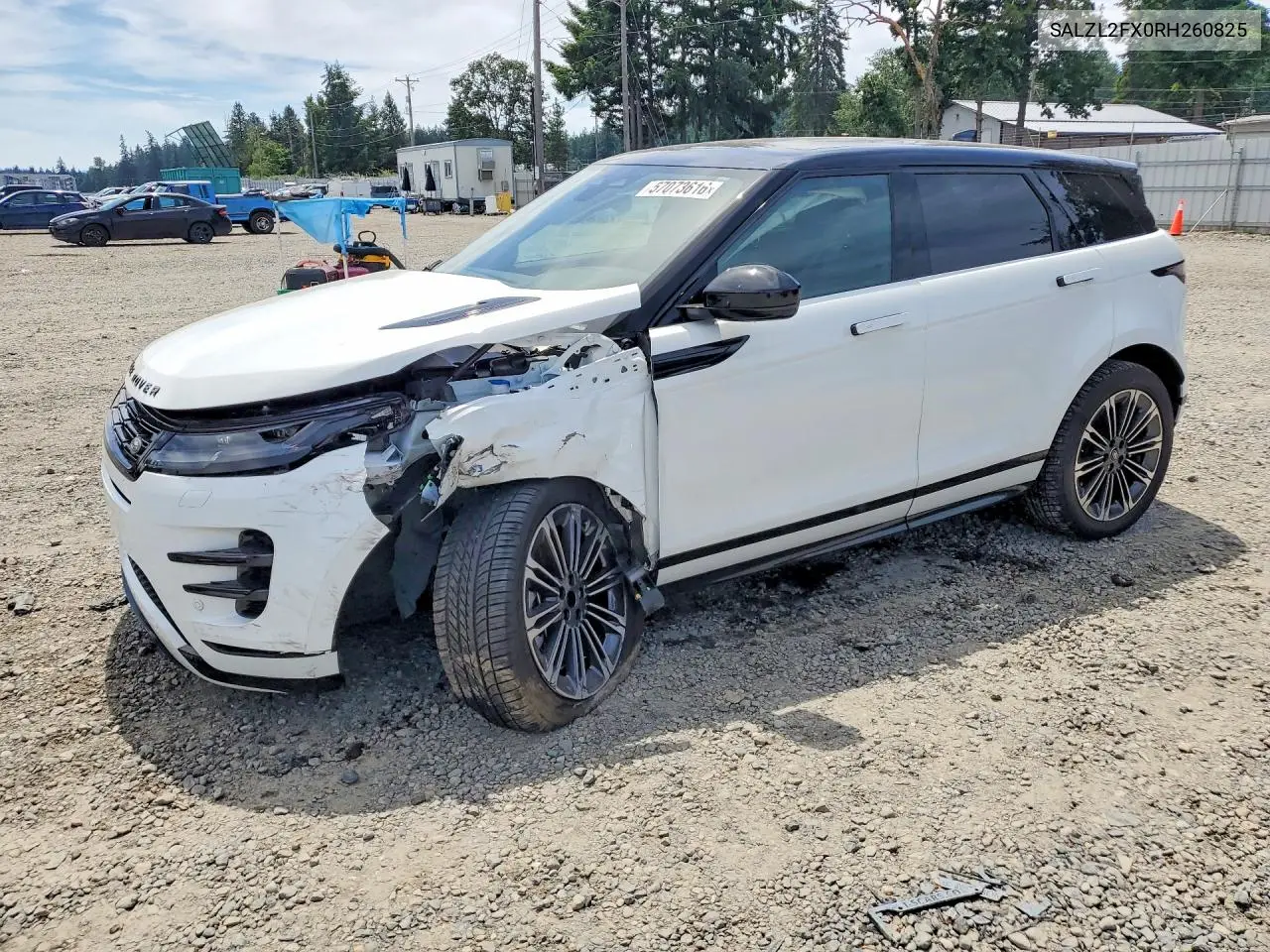 2024 Land Rover Range Rover Evoque Dynamic Se VIN: SALZL2FX0RH260825 Lot: 57073616