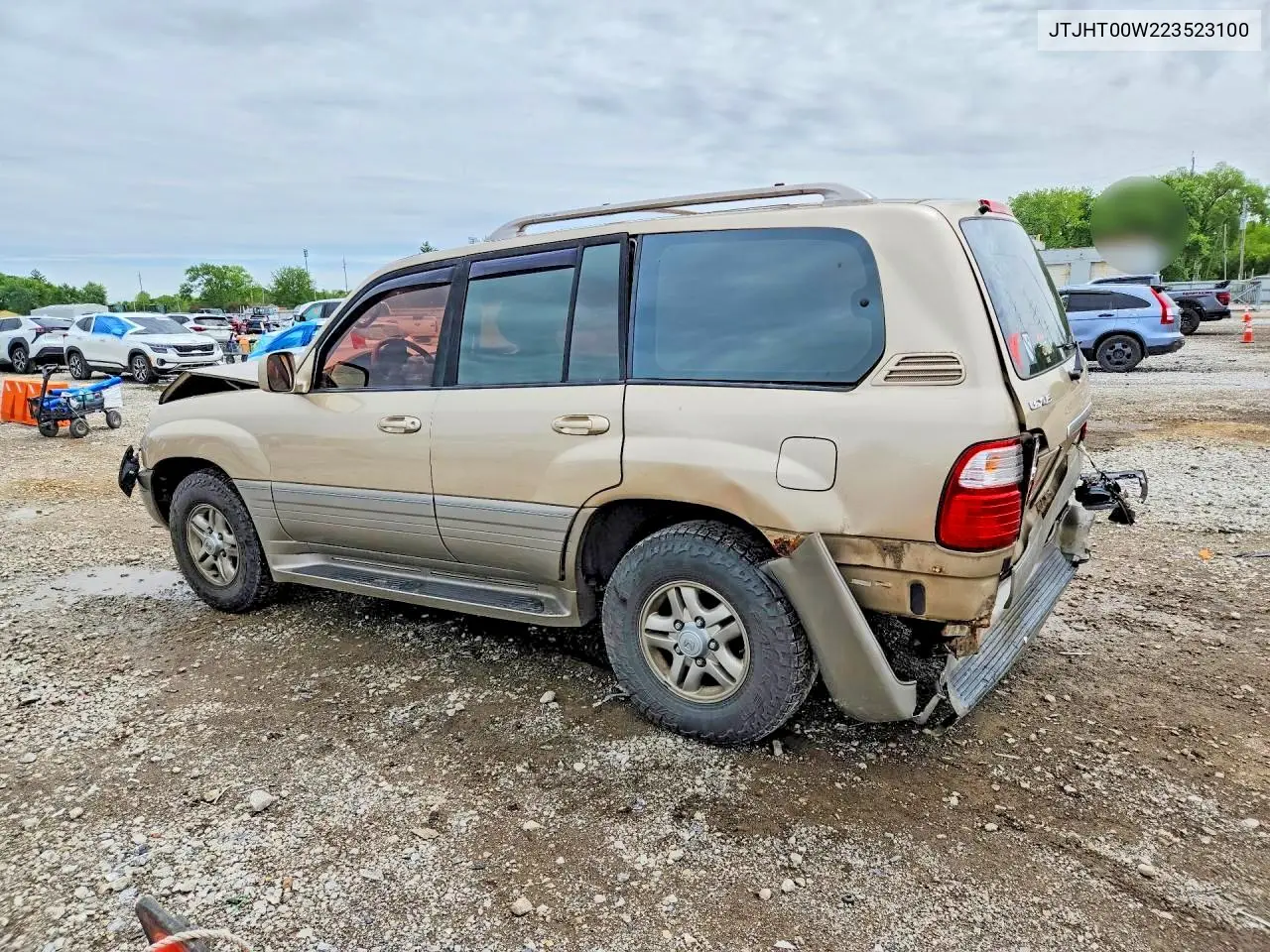 2002 Lexus Lx 470 VIN: JTJHT00W223523100 Lot: 52712996