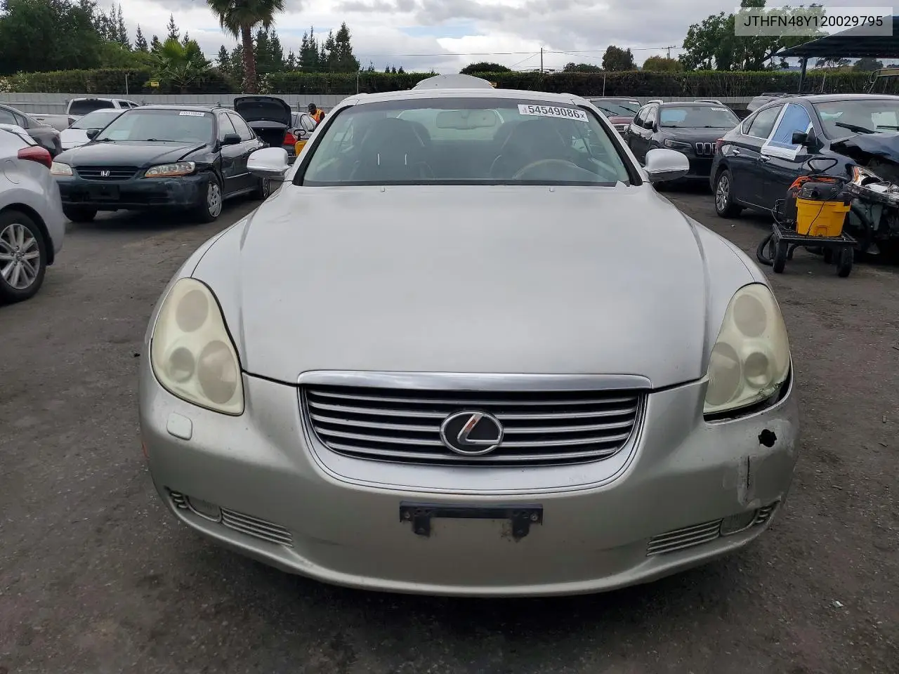 2002 Lexus Sc 430 VIN: JTHFN48Y120029795 Lot: 54549086