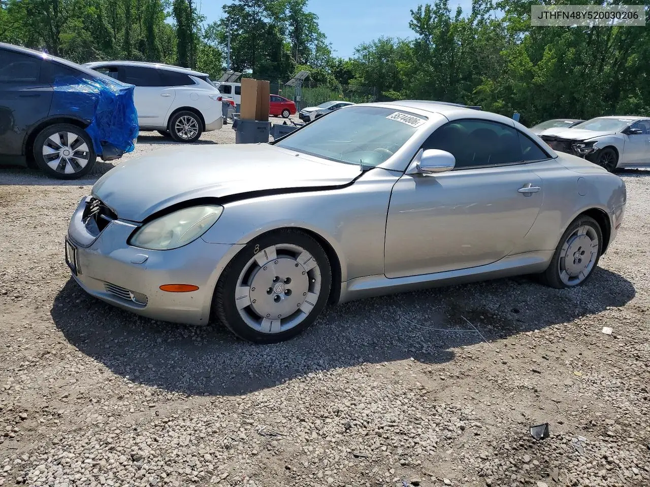 2002 Lexus Sc 430 VIN: JTHFN48Y520030206 Lot: 55744806