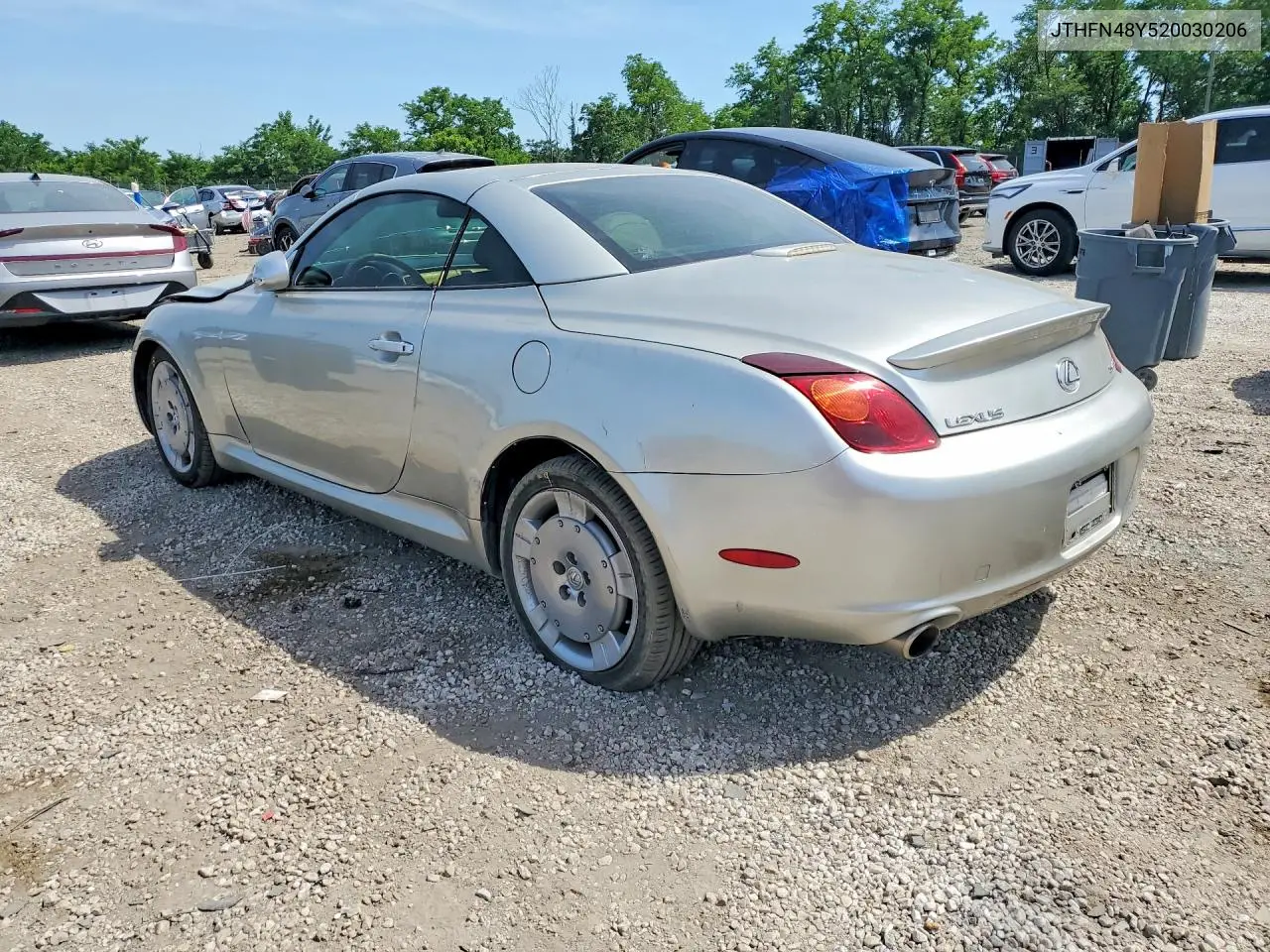 2002 Lexus Sc 430 VIN: JTHFN48Y520030206 Lot: 55744806