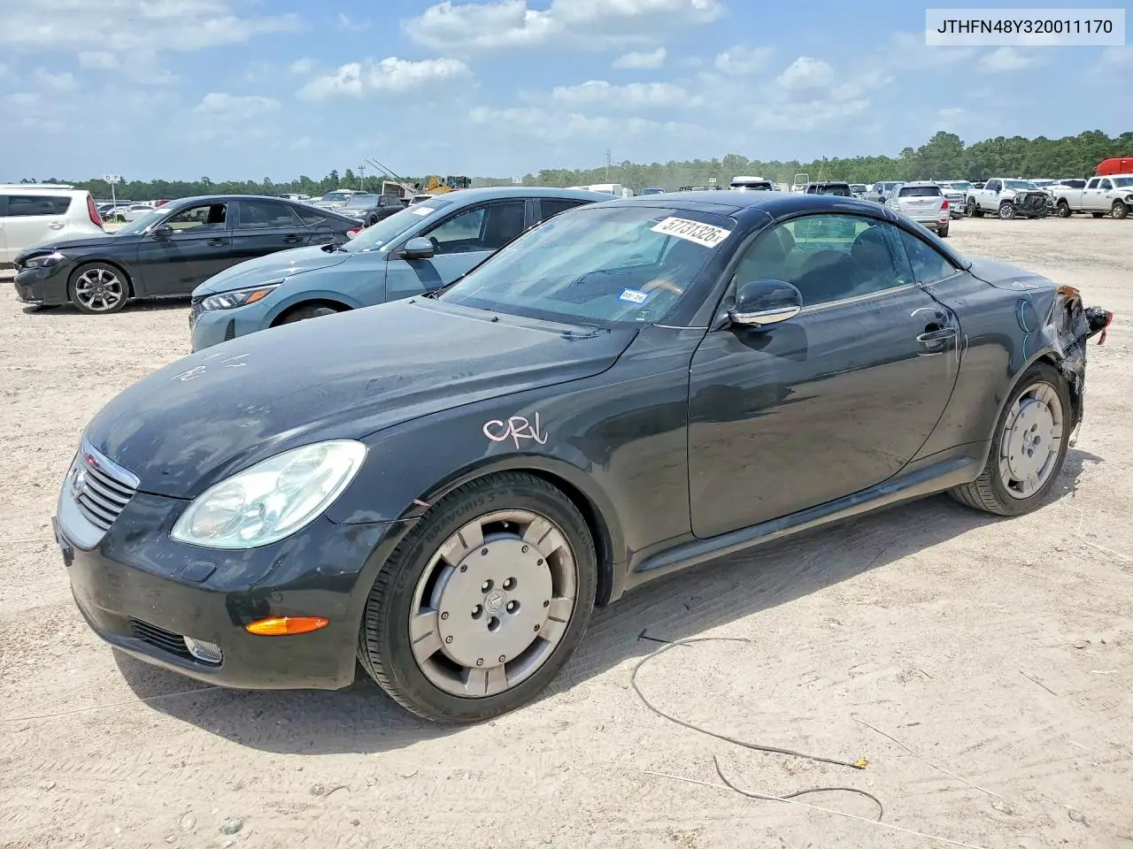 2002 Lexus Sc 430 VIN: JTHFN48Y320011170 Lot: 57731326