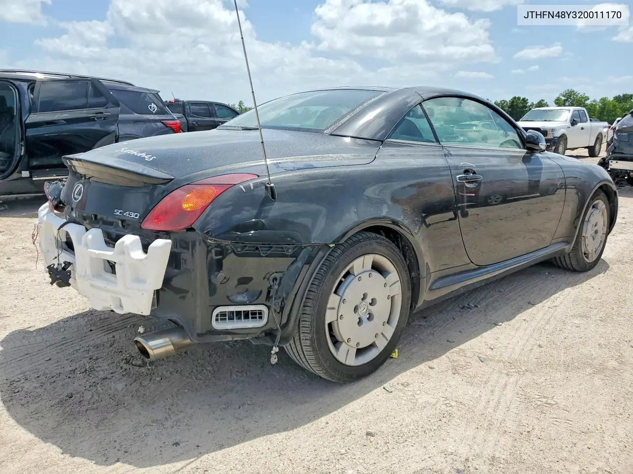 2002 Lexus Sc 430 VIN: JTHFN48Y320011170 Lot: 57731326