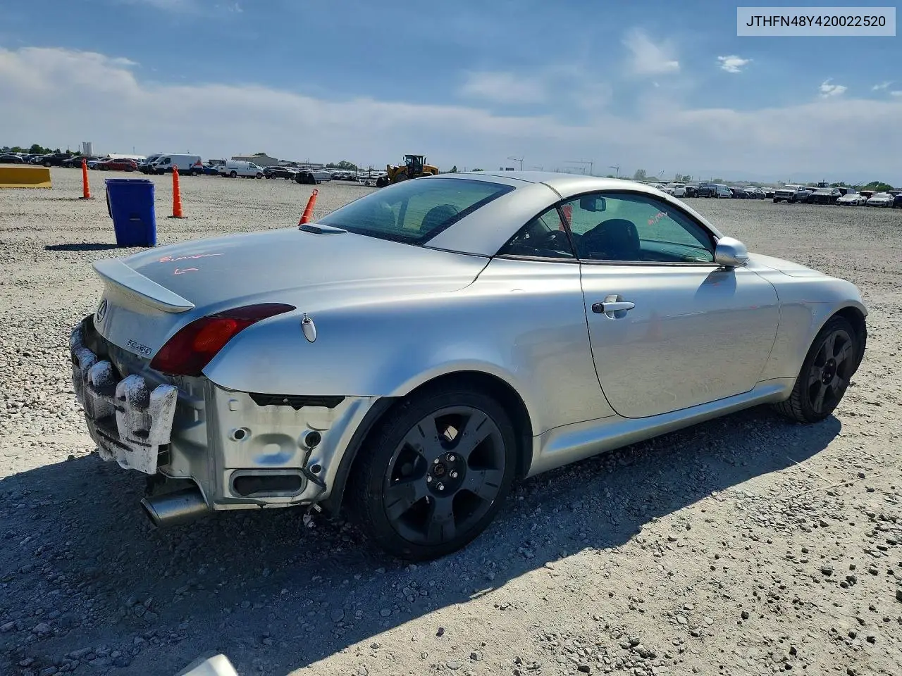 2002 Lexus Sc 430 VIN: JTHFN48Y420022520 Lot: 58308266