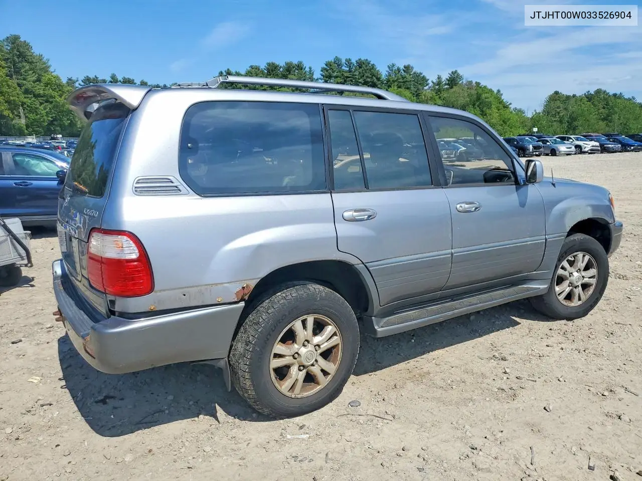 2003 Lexus Lx 470 VIN: JTJHT00W033526904 Lot: 54769106