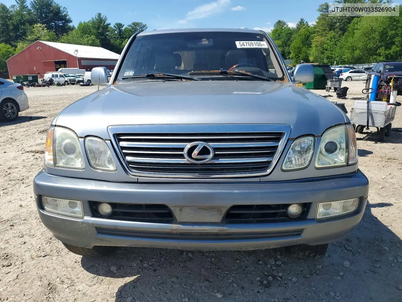 2003 Lexus Lx 470 VIN: JTJHT00W033526904 Lot: 54769106