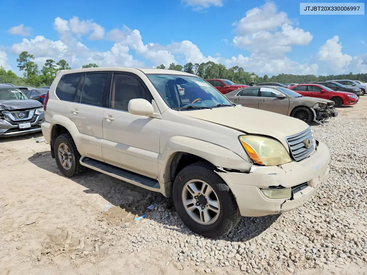 2003 Lexus Gx 470 VIN: JTJBT20X330006997 Lot: 57210556