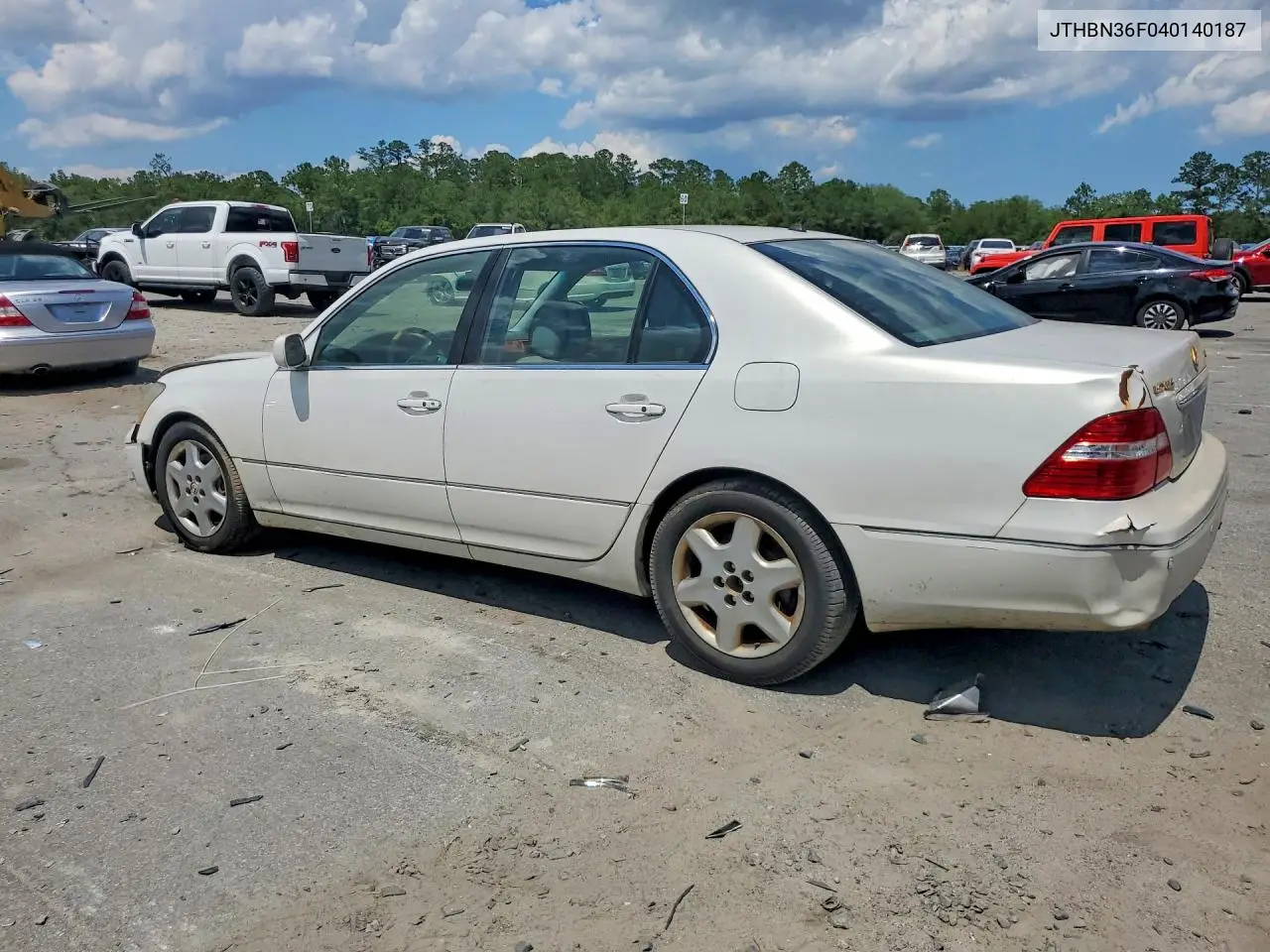 2004 Lexus Ls 430 VIN: JTHBN36F040140187 Lot: 57117896