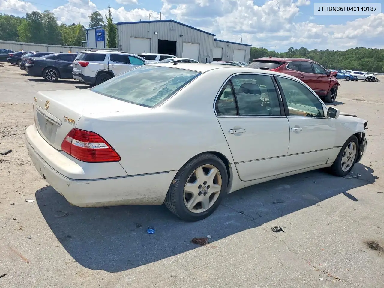 2004 Lexus Ls 430 VIN: JTHBN36F040140187 Lot: 57117896
