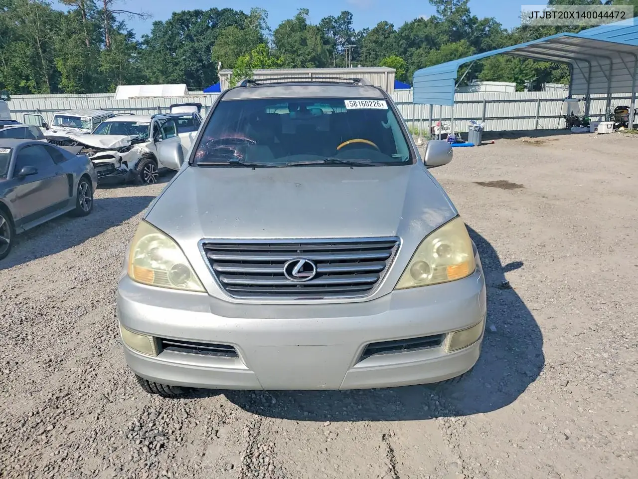 2004 Lexus Gx 470 VIN: JTJBT20X140044472 Lot: 58160226