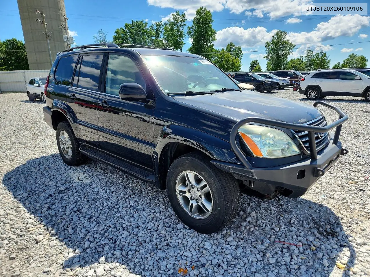2006 Lexus Gx 470 VIN: JTJBT20X260109106 Lot: 58399336