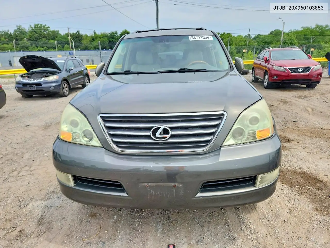 2006 Lexus Gx 470 VIN: JTJBT20X960103853 Lot: 58711036