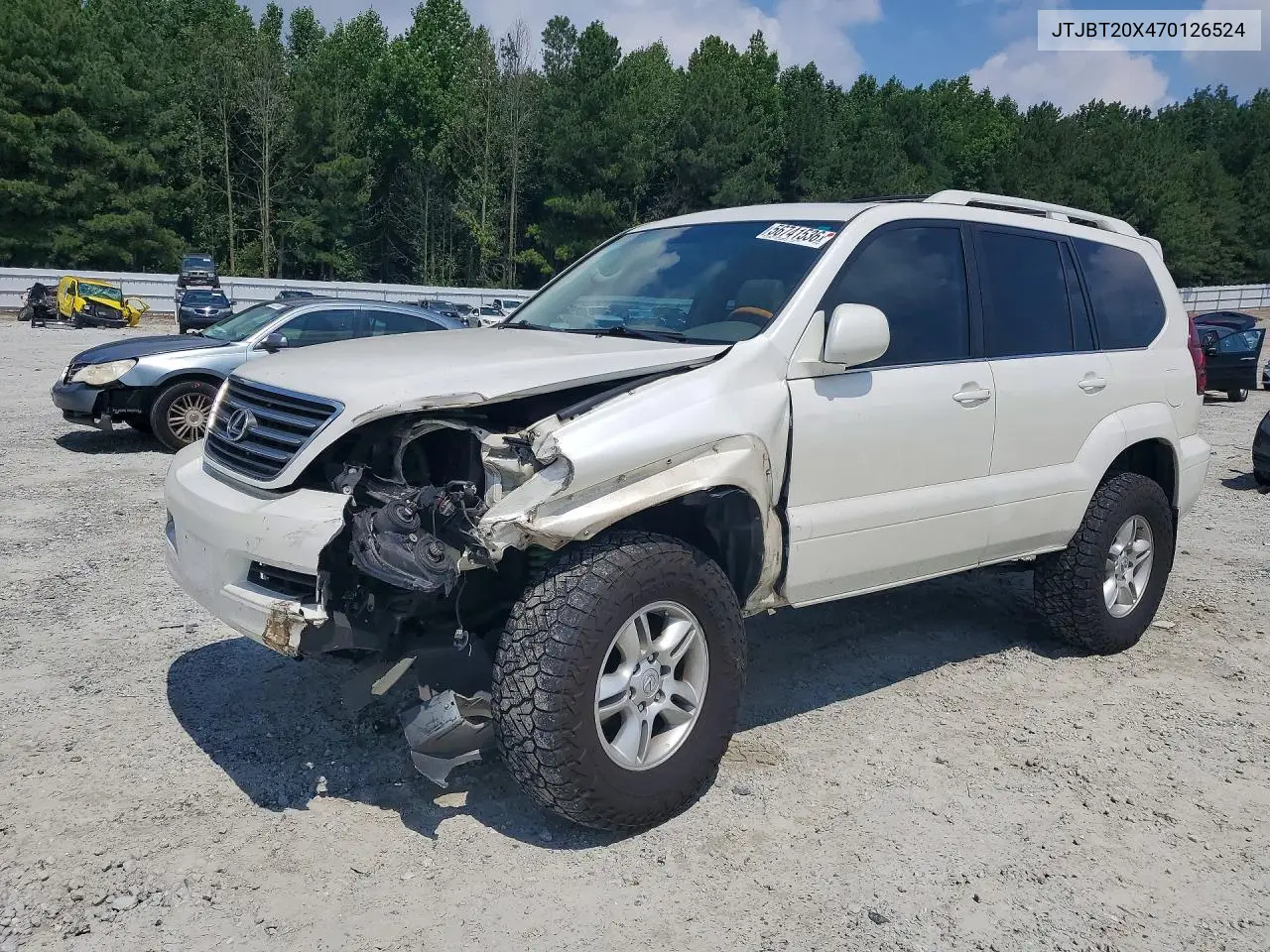 2007 Lexus Gx 470 VIN: JTJBT20X470126524 Lot: 56741536