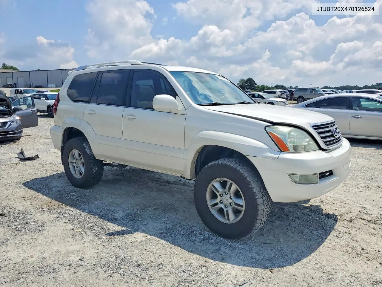 2007 Lexus Gx 470 VIN: JTJBT20X470126524 Lot: 56741536