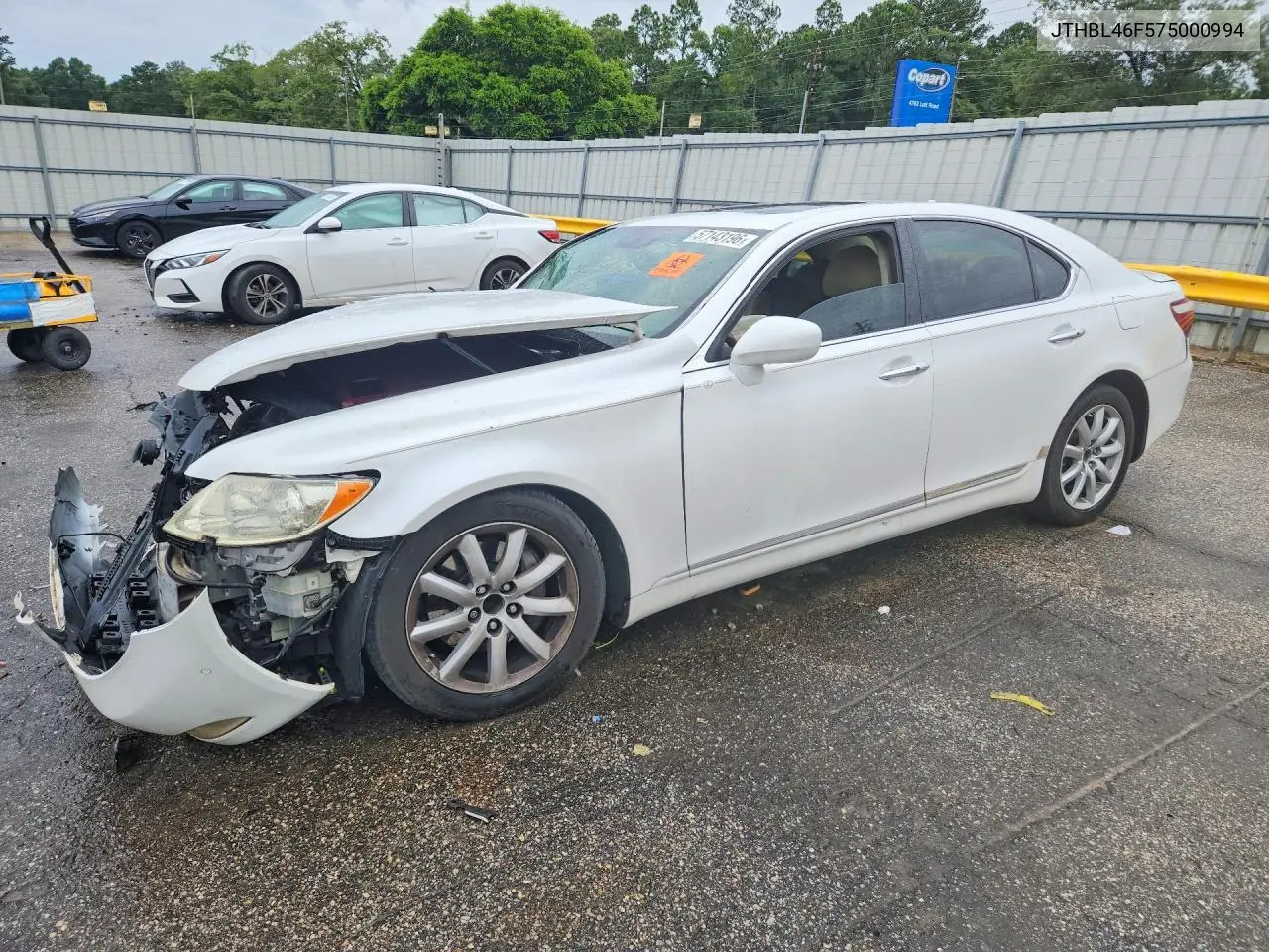 2007 Lexus Ls 460 VIN: JTHBL46F575000994 Lot: 57143196