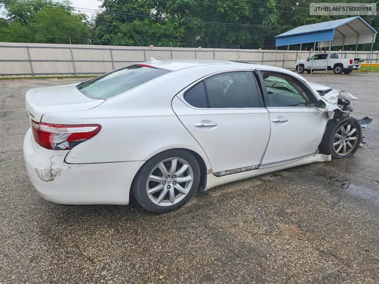 2007 Lexus Ls 460 VIN: JTHBL46F575000994 Lot: 57143196