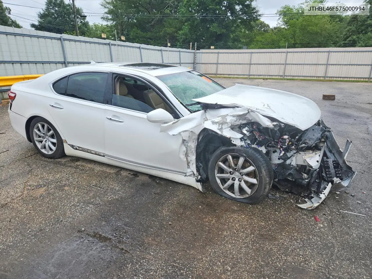 2007 Lexus Ls 460 VIN: JTHBL46F575000994 Lot: 57143196
