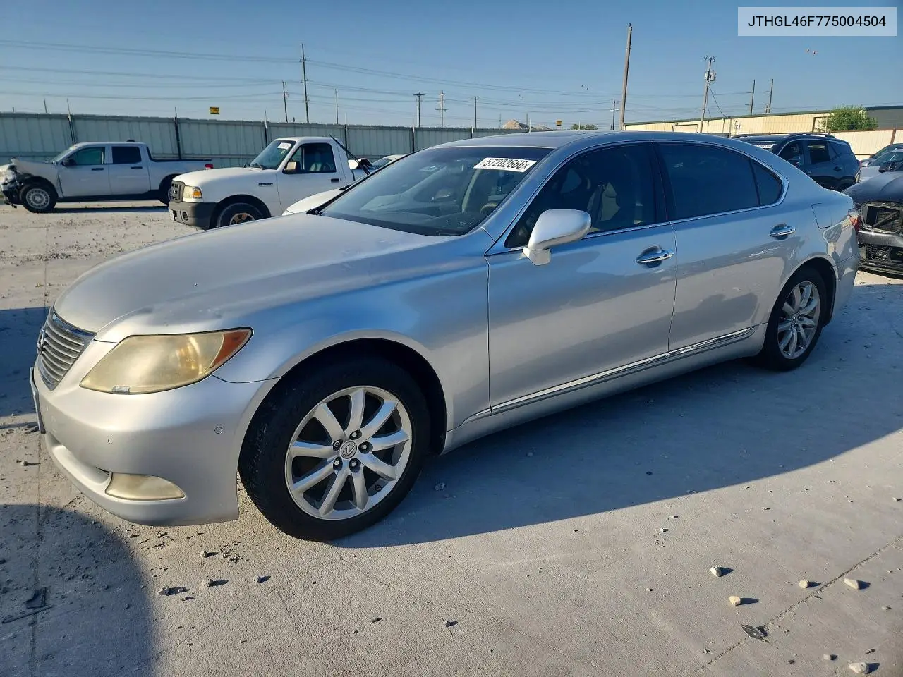 2007 Lexus Ls 460L VIN: JTHGL46F775004504 Lot: 57202666