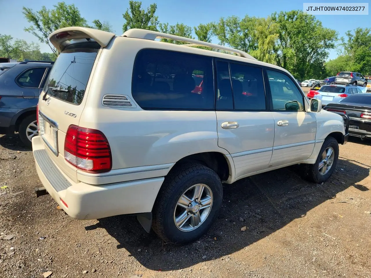 2007 Lexus Lx 470 VIN: JTJHT00W474023277 Lot: 59355256