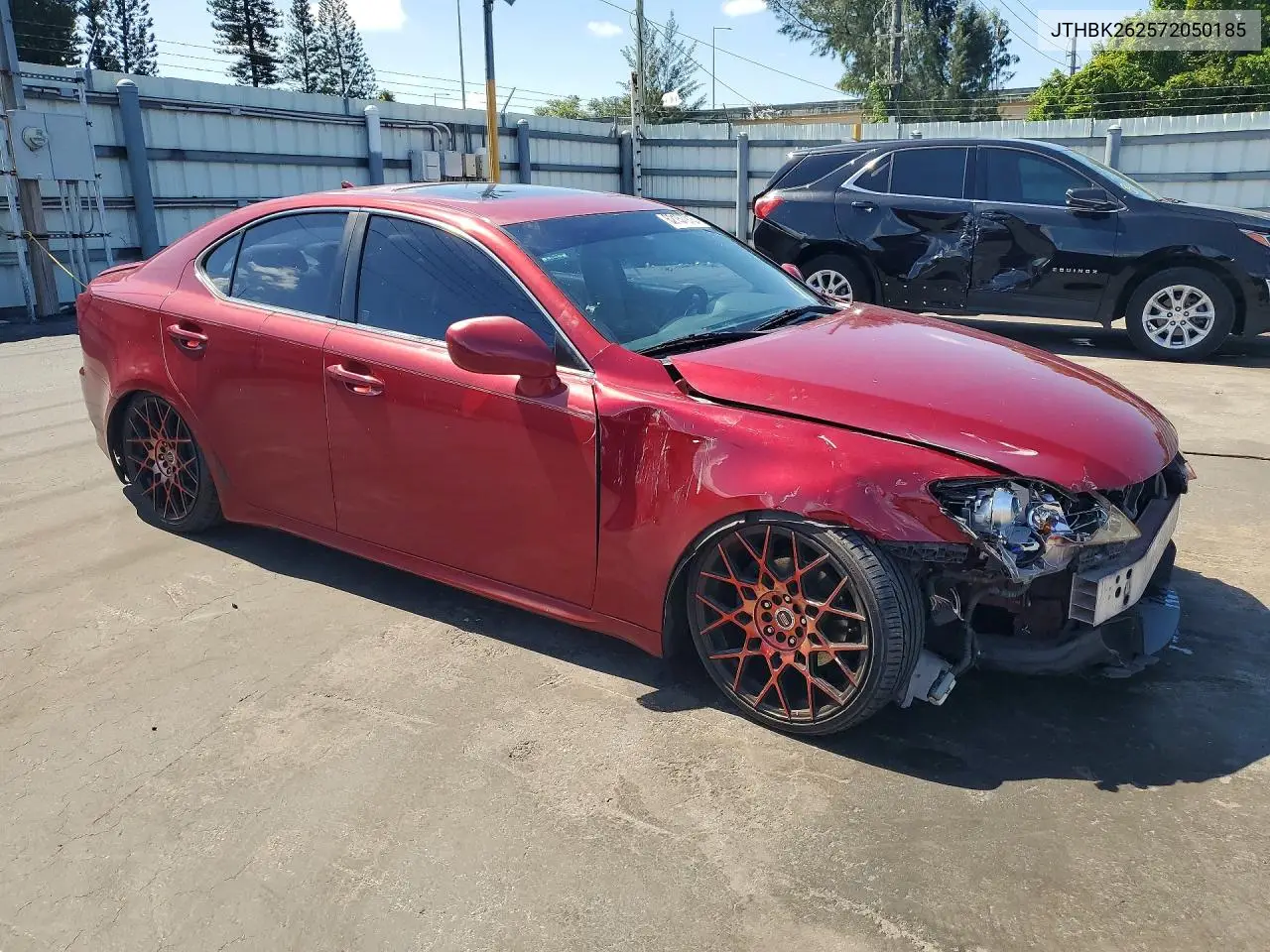 2007 Lexus Is 250 Base VIN: JTHBK262572050185 Lot: 62157916