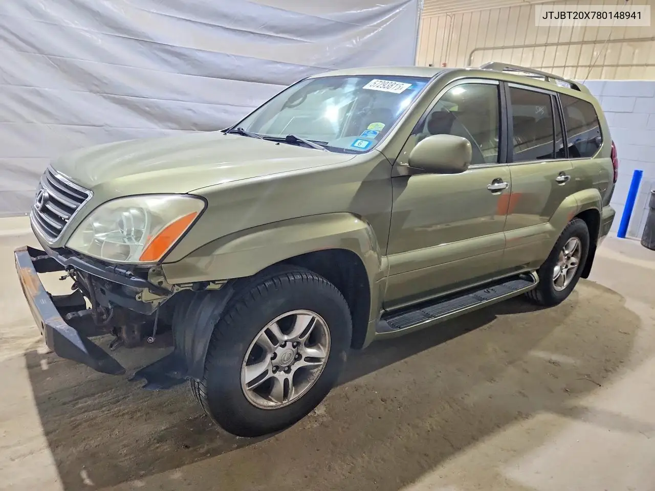2008 Lexus Gx 470 VIN: JTJBT20X780148941 Lot: 57293816