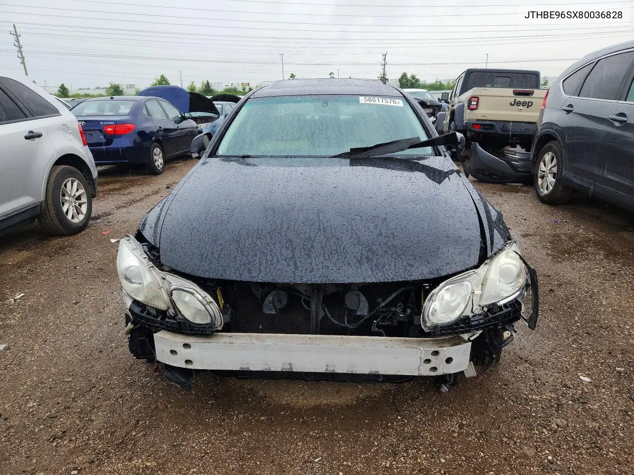 2008 Lexus Gs 350 VIN: JTHBE96SX80036828 Lot: 58617576