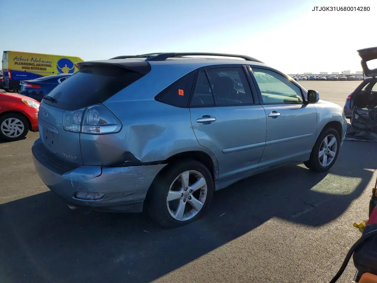 2008 Lexus Rx 350 VIN: JTJGK31U680014280 Lot: 61407626