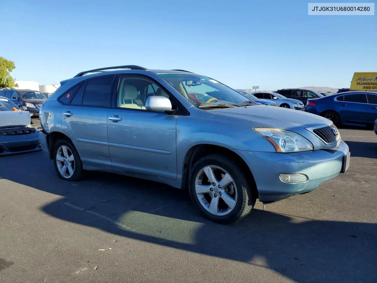 2008 Lexus Rx 350 VIN: JTJGK31U680014280 Lot: 61407626