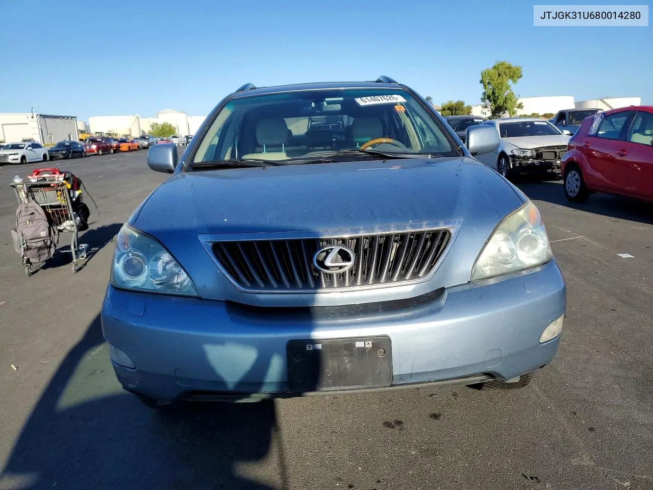 2008 Lexus Rx 350 VIN: JTJGK31U680014280 Lot: 61407626