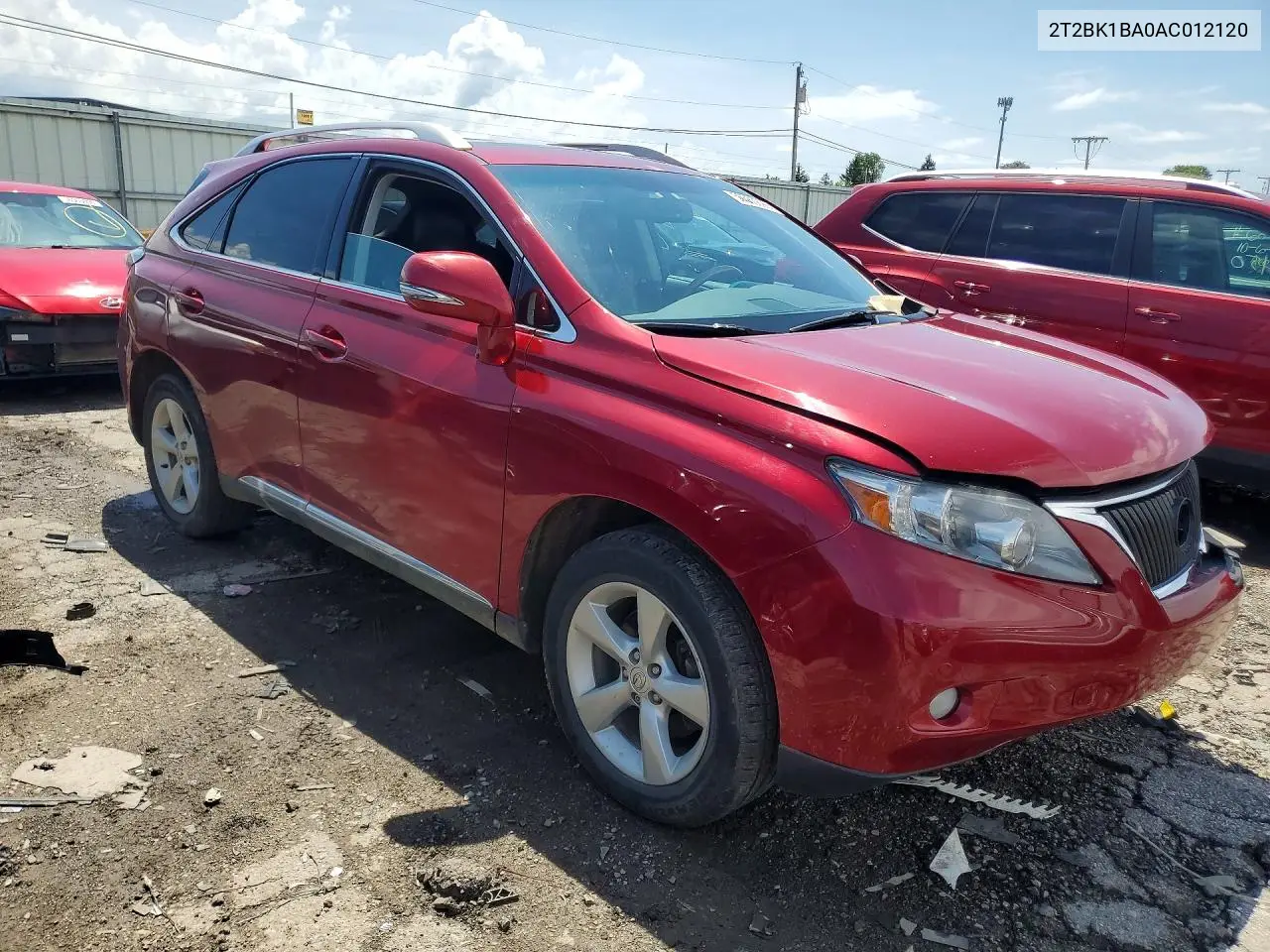 2010 Lexus Rx 350 VIN: 2T2BK1BA0AC012120 Lot: 56580896