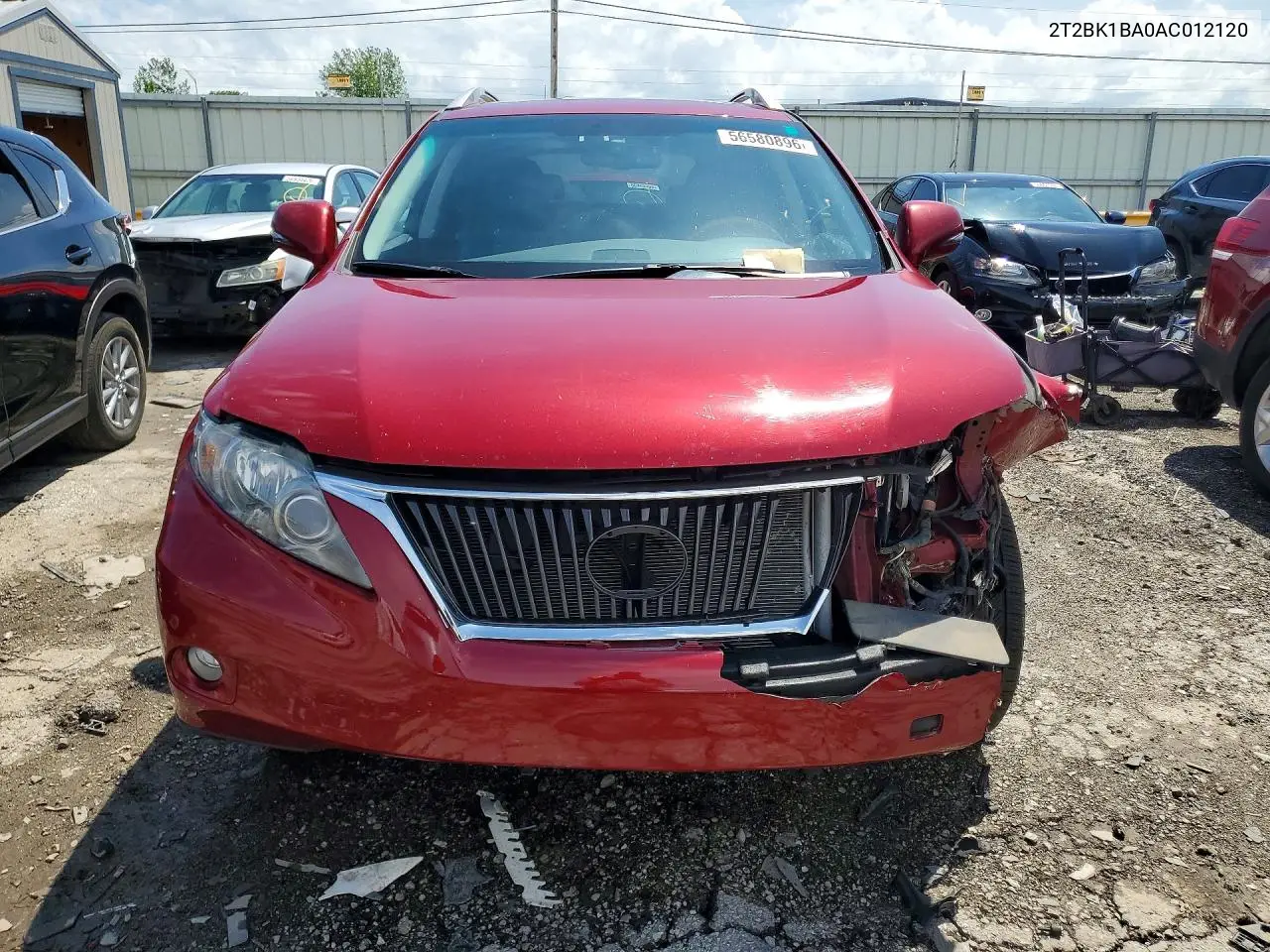 2010 Lexus Rx 350 VIN: 2T2BK1BA0AC012120 Lot: 56580896