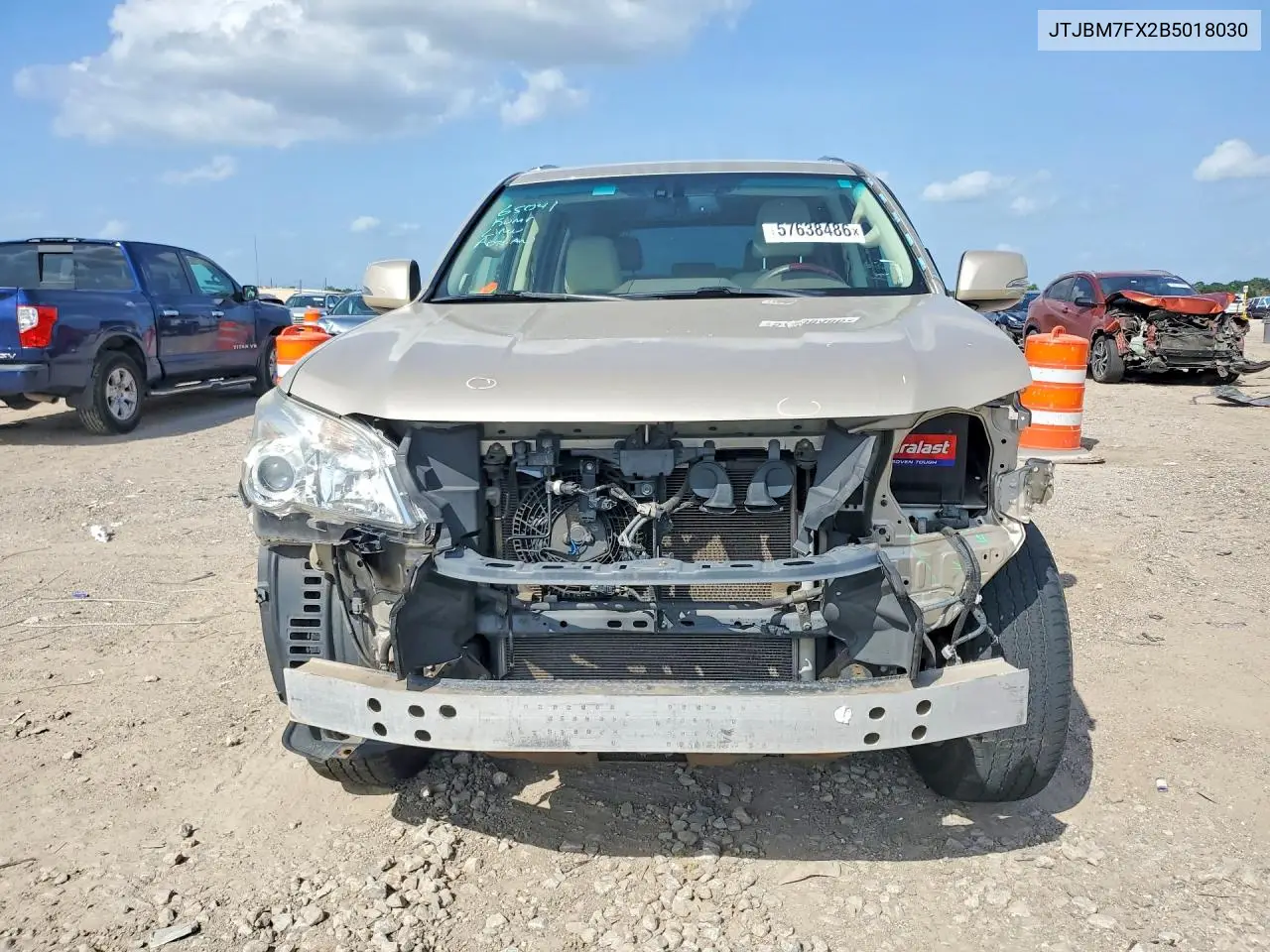 2011 Lexus Gx 460 VIN: JTJBM7FX2B5018030 Lot: 57638486