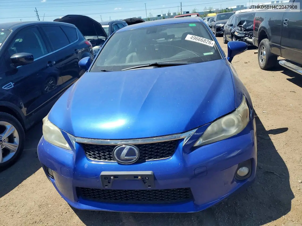 2012 Lexus Ct 200 VIN: JTHKD5BH4C2047908 Lot: 49666826