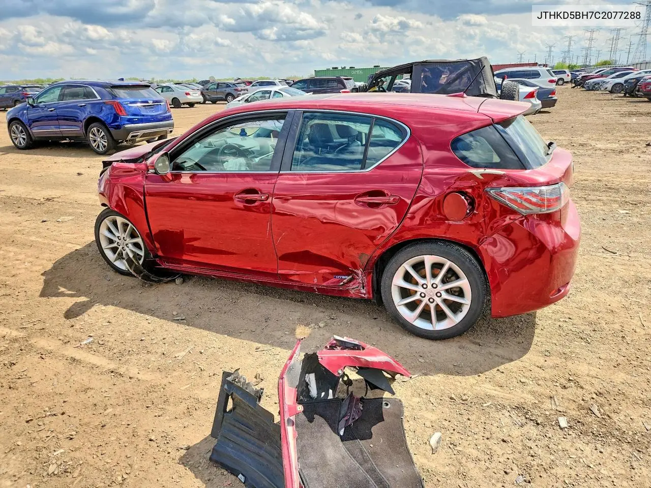 2012 Lexus Ct 200 VIN: JTHKD5BH7C2077288 Lot: 52587826