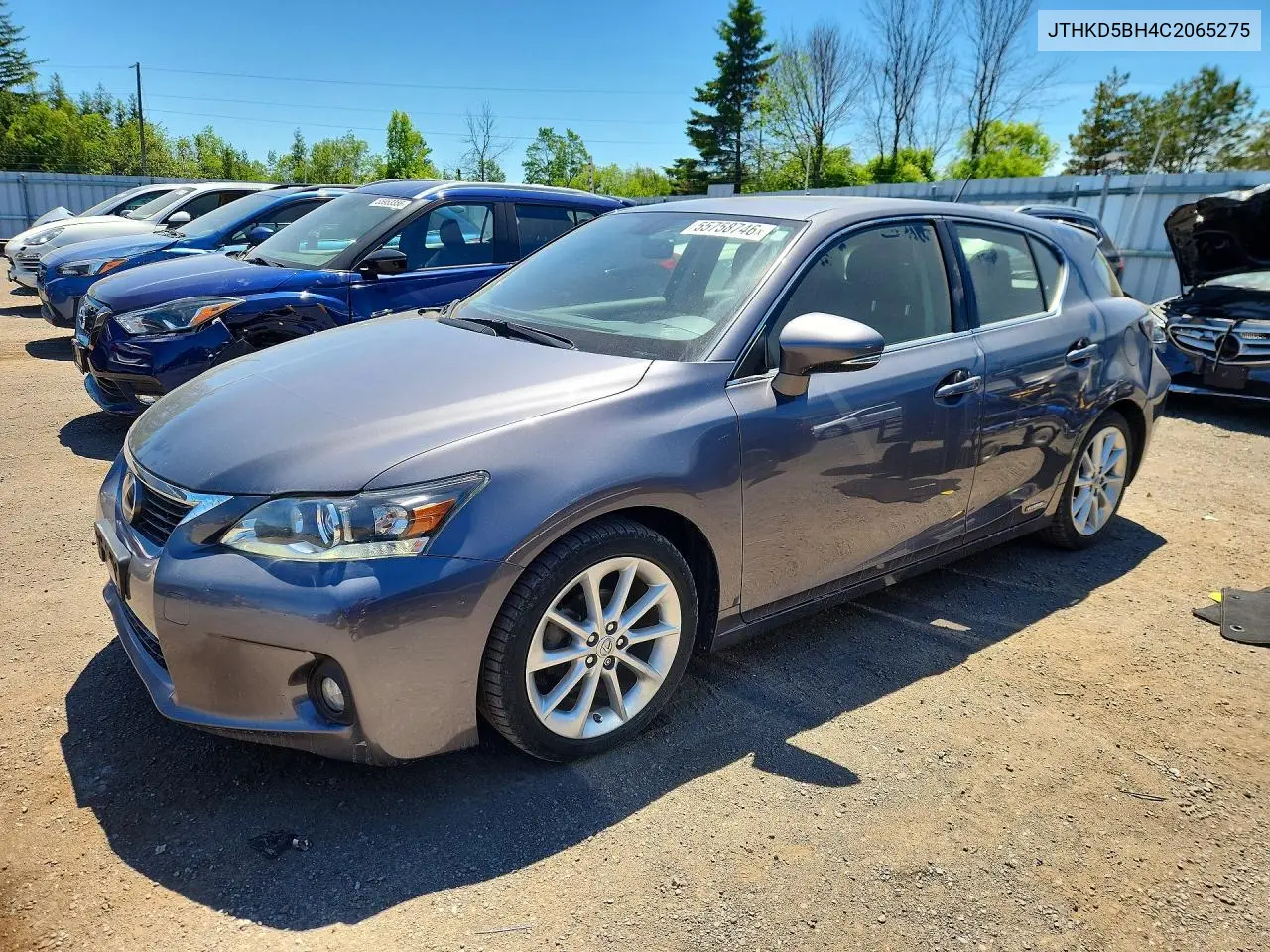2012 Lexus Ct 200 VIN: JTHKD5BH4C2065275 Lot: 55758746