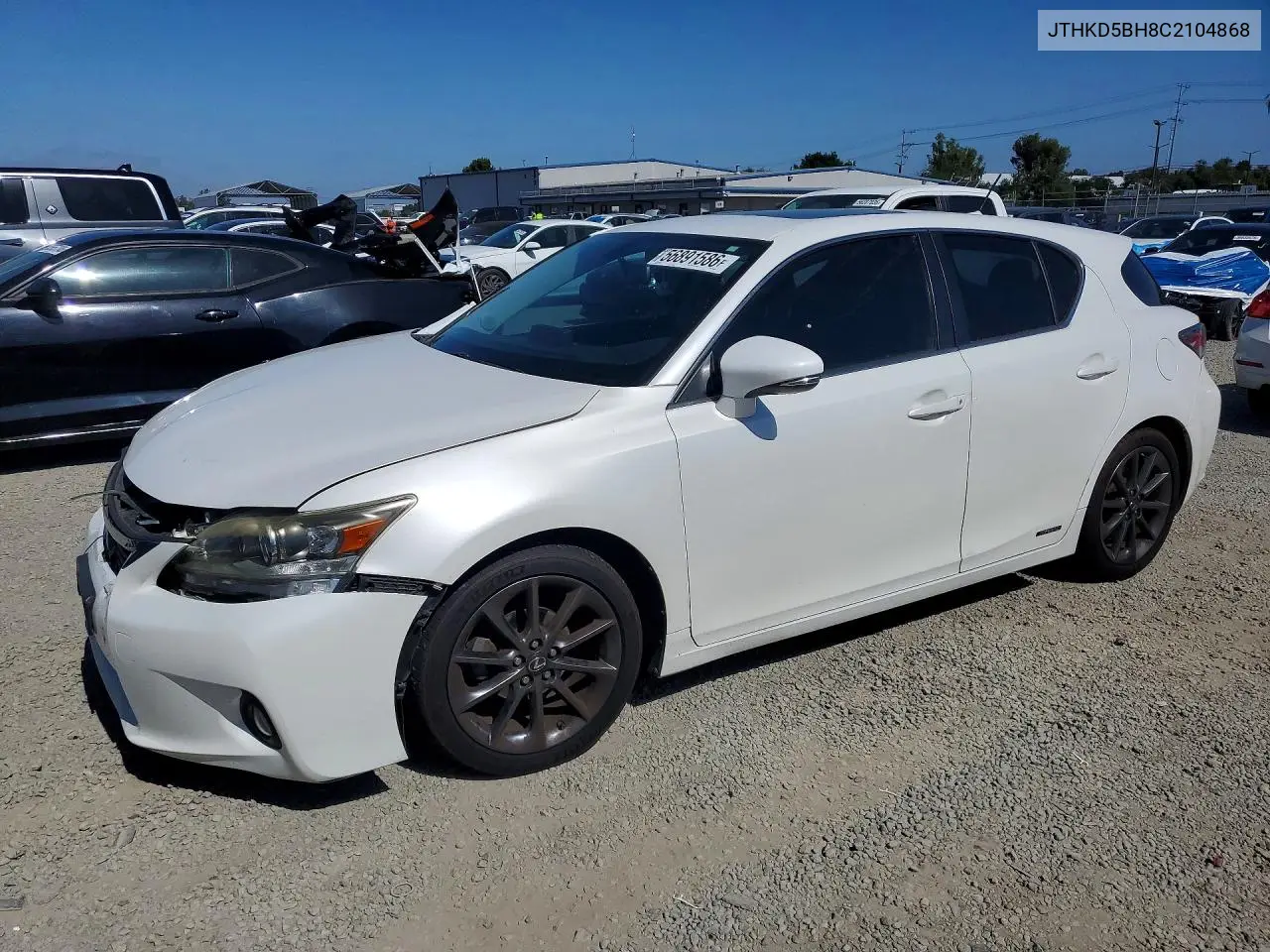 2012 Lexus Ct 200H VIN: JTHKD5BH8C2104868 Lot: 56891586