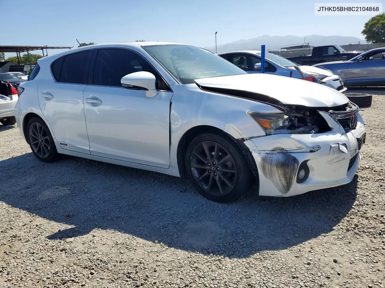 2012 Lexus Ct 200H VIN: JTHKD5BH8C2104868 Lot: 56891586