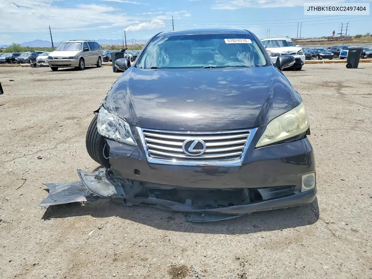 2012 Lexus Es 350 VIN: JTHBK1EGXC2497404 Lot: 57024516