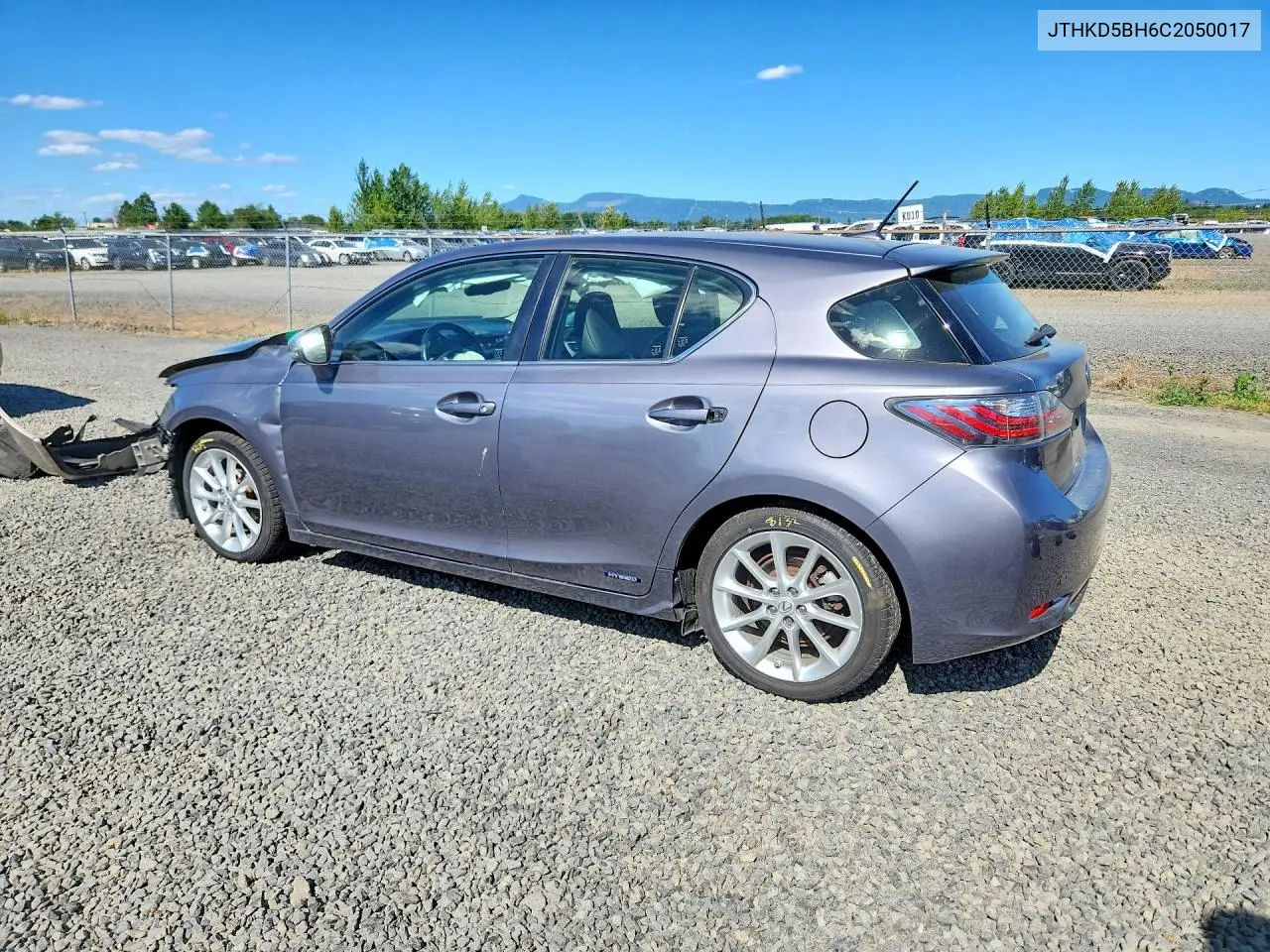 2012 Lexus Ct 200 VIN: JTHKD5BH6C2050017 Lot: 57731996