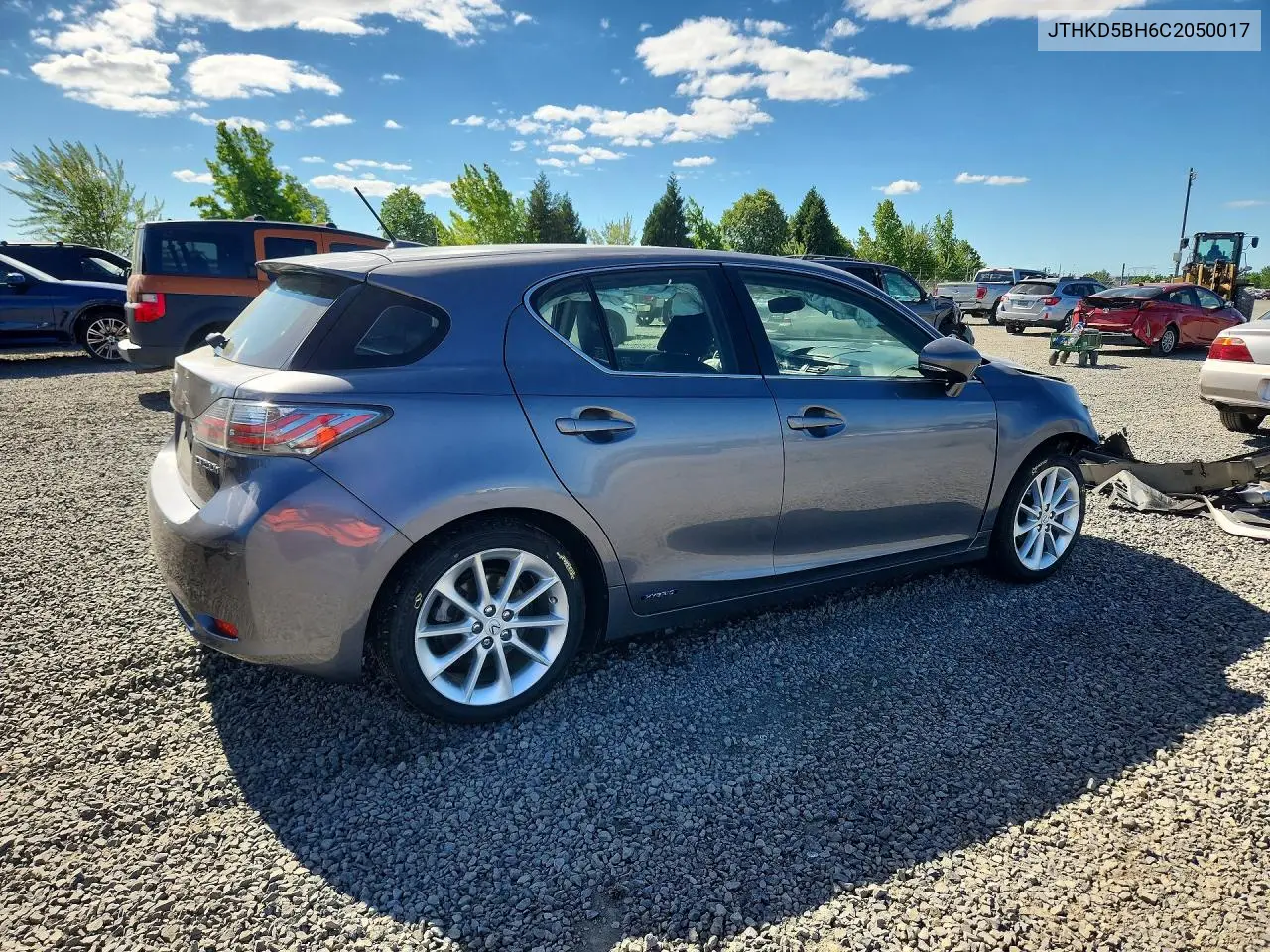 2012 Lexus Ct 200 VIN: JTHKD5BH6C2050017 Lot: 57731996
