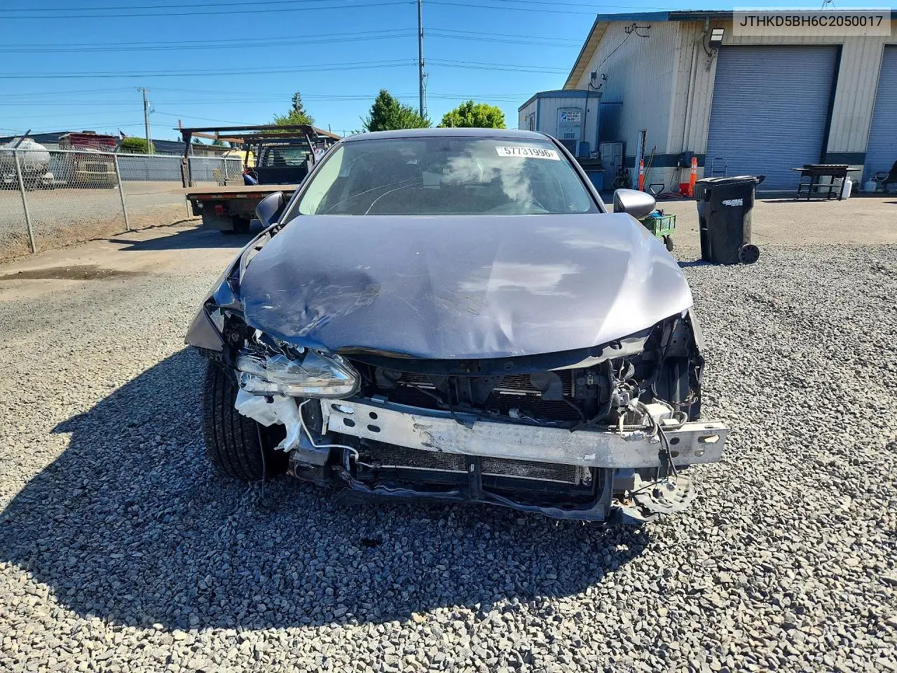 2012 Lexus Ct 200 VIN: JTHKD5BH6C2050017 Lot: 57731996